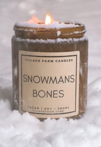 Snowman's Bones. A peaceful winter walk through a serene woodland. Crisp notes of pine and spruce meet warm cedarwood, fir.
